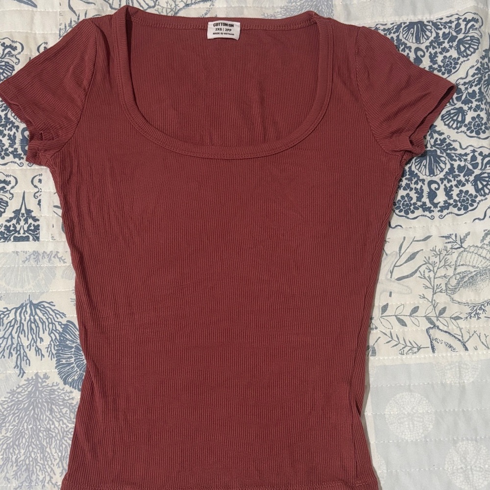 Cotton-On Ribbed Scoop Neck